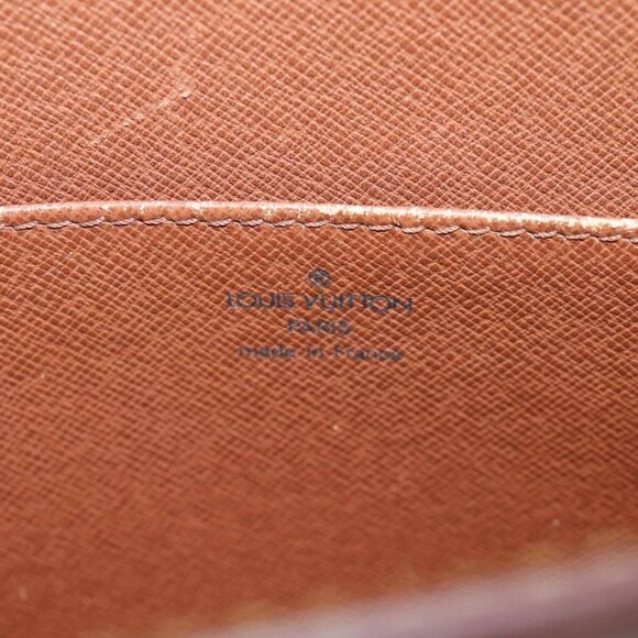 LOUIS VUITTON Epi Pochette Homme Clutch Bag Brown Zipang gold - Picture 10 of 16